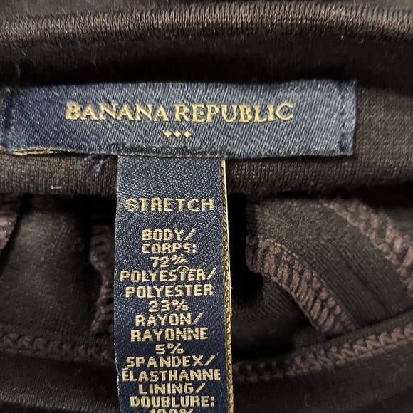 Banana Republic Halter/Tank Skater Styled Dress in Black Stretch Fabric size 8 - Picture 10 of 12